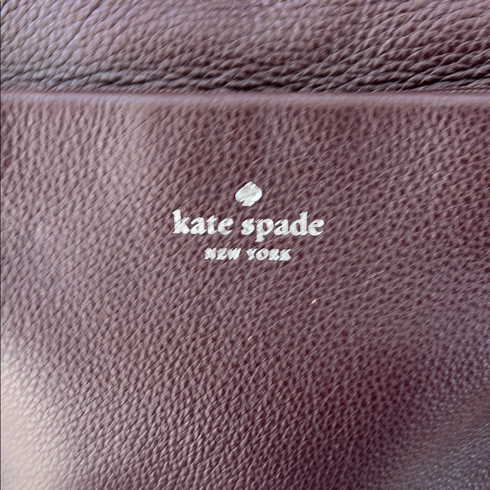 Kate Spade Burgundy Leather Shoulder Bag - Picture 2 of 7